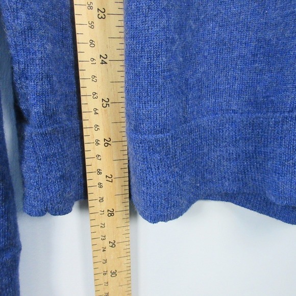 Nordstrom 100% Washable Merino Wool Sweater Men XL Blue 1/4 Zip Pullover 388 - Picture 12 of 13